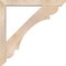 Ekena Millwork Olympic Slat Smooth Bracket w/ Offset Brace, Douglas Fir, 5 1/2"W x 42"D x 42"H BKT0604X42X42OLY06SDF - alternate 2